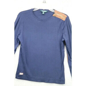 Lauren Ralph Lauren Faux Suede Elbow Shoulder Patch Shirt-Sz Large